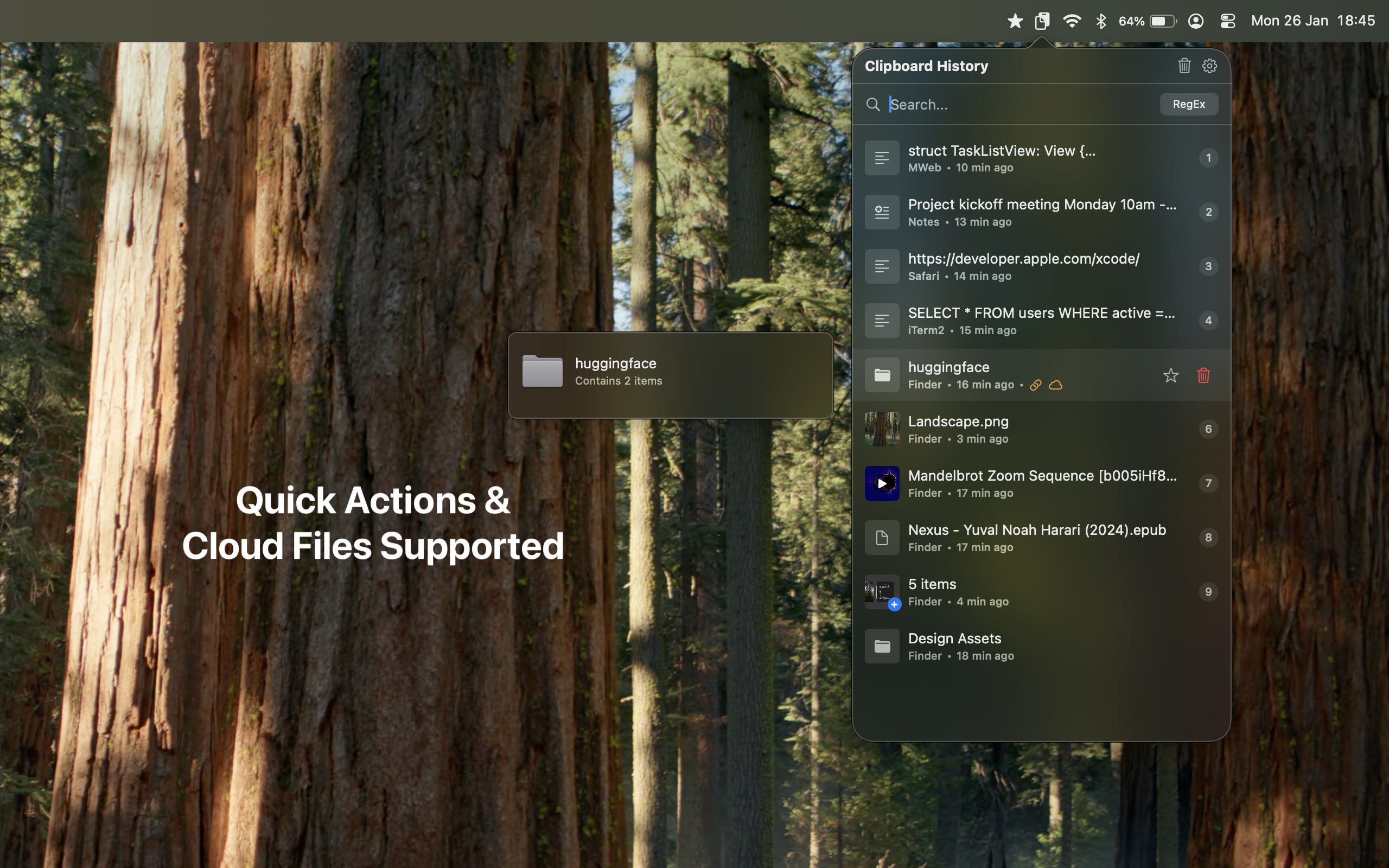 ClipboardMenu screenshot